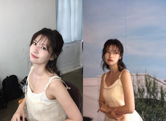 흰 원피스를 입은 정소민. 사진=정소민 계정