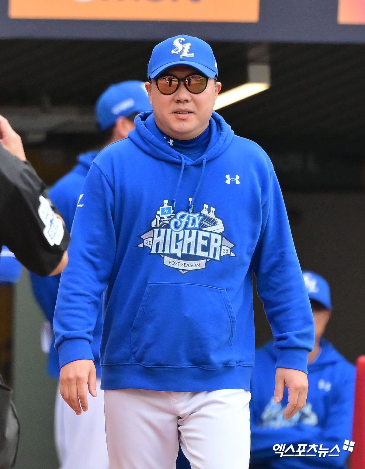 박진만 감독이 이끄는 삼성 라이온즈가 9일 인천 SSG랜더스필드에서 열린 2025 신한 SOL Bank KBO 준플레이오프(5전 3승제) 1차전에서 SSG 랜더스를 5-2로 이겼다. 사진 박지영 기자