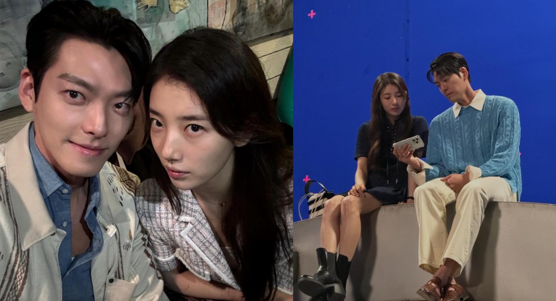 '다 이루어질지니' 촬영장 속 김우빈, 수지. 사진=김우빈 SNS