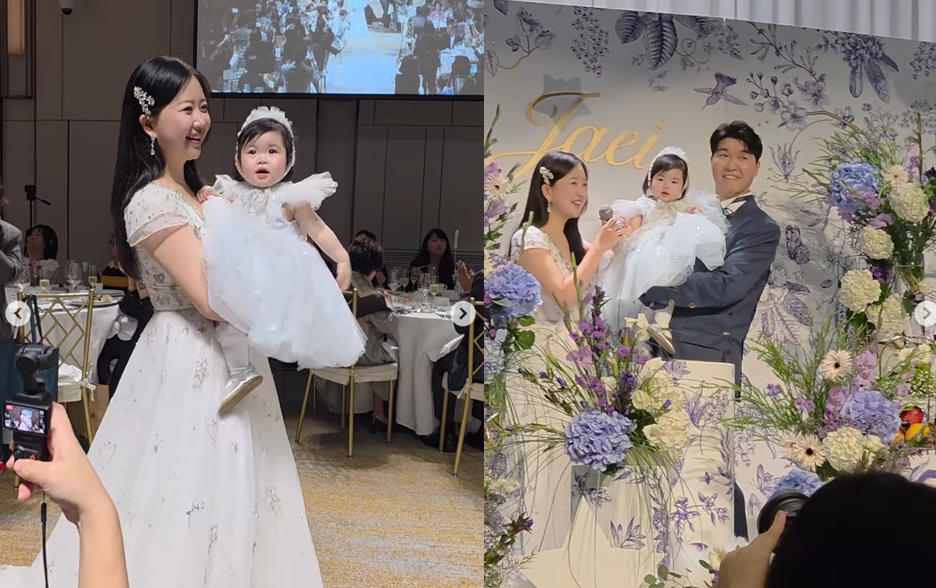 박수홍과 김다예, 딸 재이.