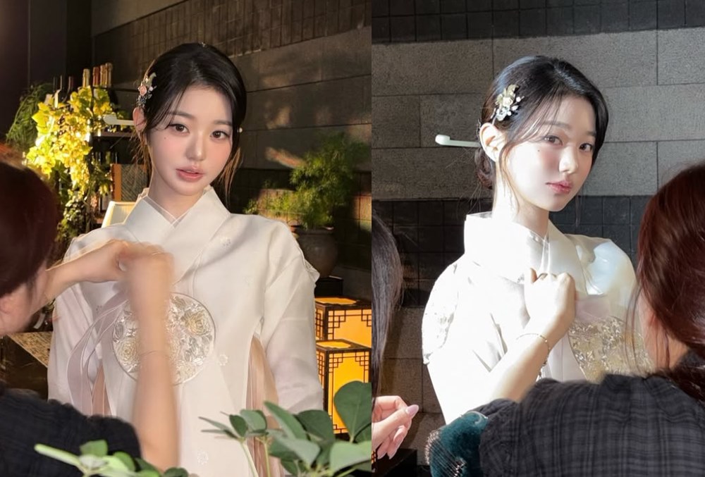 한복을 입은 장원영. 사진=장원영 SNS