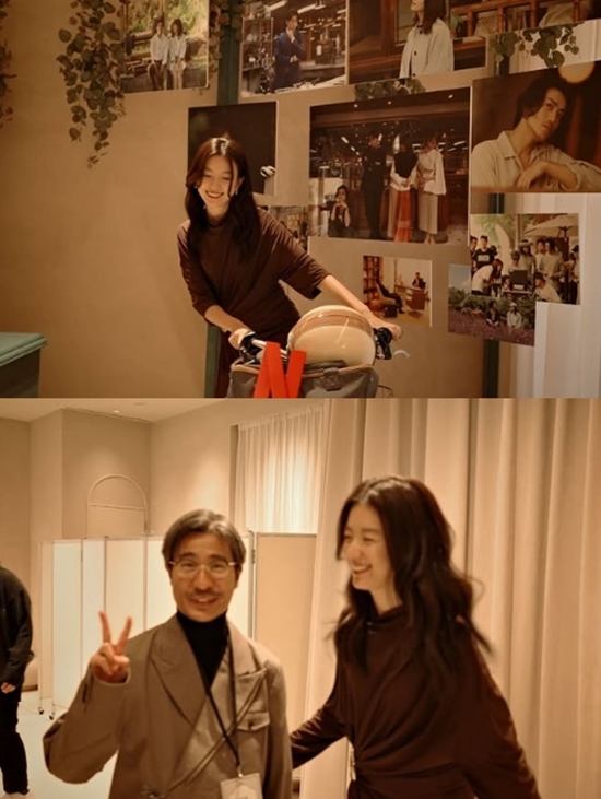 드라마 홍보 현장에 참석한 한효주. 사진=한효주 계정