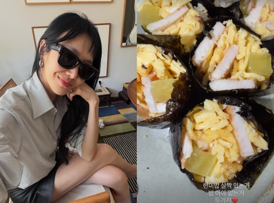 식단을 공개한 윤헤진. 사진=윤혜진 계정