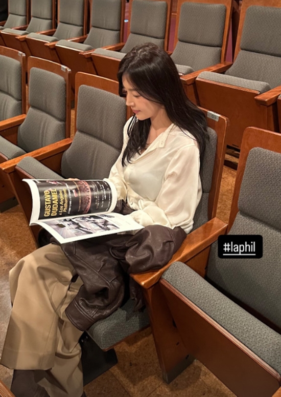 음악회를 찾은 한지혜. 사진=한지혜 계정