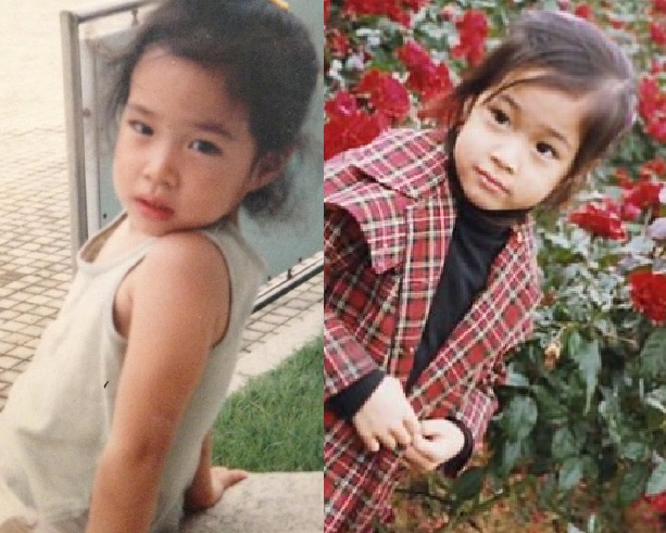 배우 이민정이 공개한 자신의 어린시절 사진.