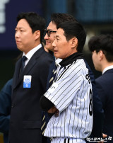 염경엽 감독 '박용택 해설위원과 함께'[포토]