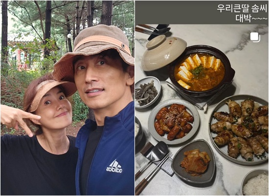 차인표 신애라 부부, 딸이 만든 음식 사진. 신애라 SNS