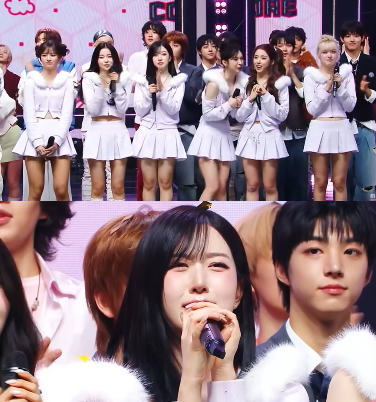 MBC '쇼! 음악중심' 엔믹스 1위 수상소감 장면