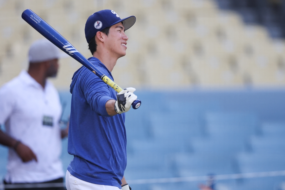 LA 다저스가 2일(한국시간) 캐나다 온타리오주 토론토의 로저스센터에서 2025 미국 메이저리그(MLB) 포스트시즌 토론토 불루제이스와의 월드시리즈(WS) 7차전을 치른다. 앞선 6경기에서 선발 제외됐던 김혜성은 이날도 벤치에서 대기한다. Imagn Images 연합뉴스