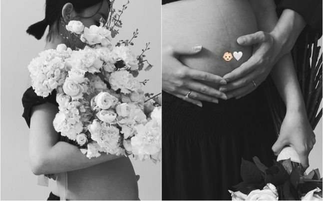 AOA 출신 유나가 출산을 앞두고 있다 