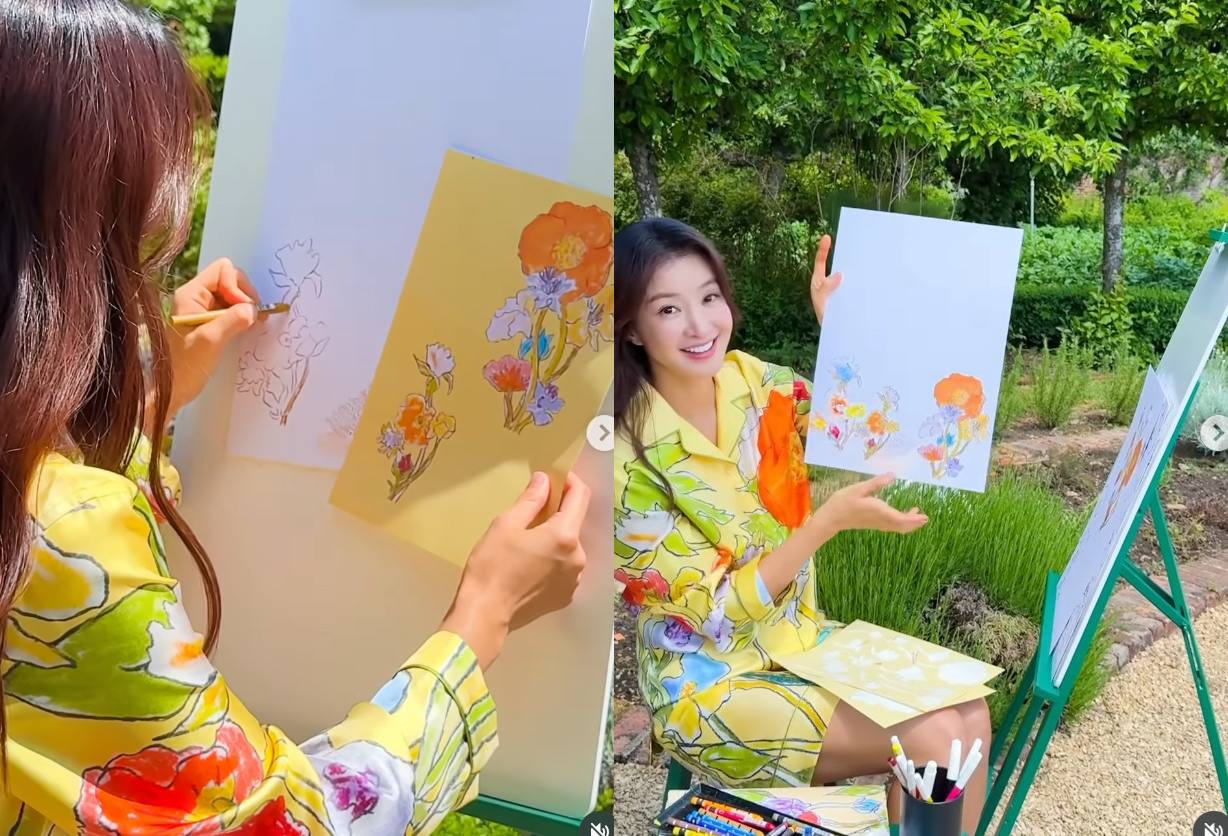 이시영 계정, 지난 5월 업로드 된 이시영 손가락이 보이는 사진.