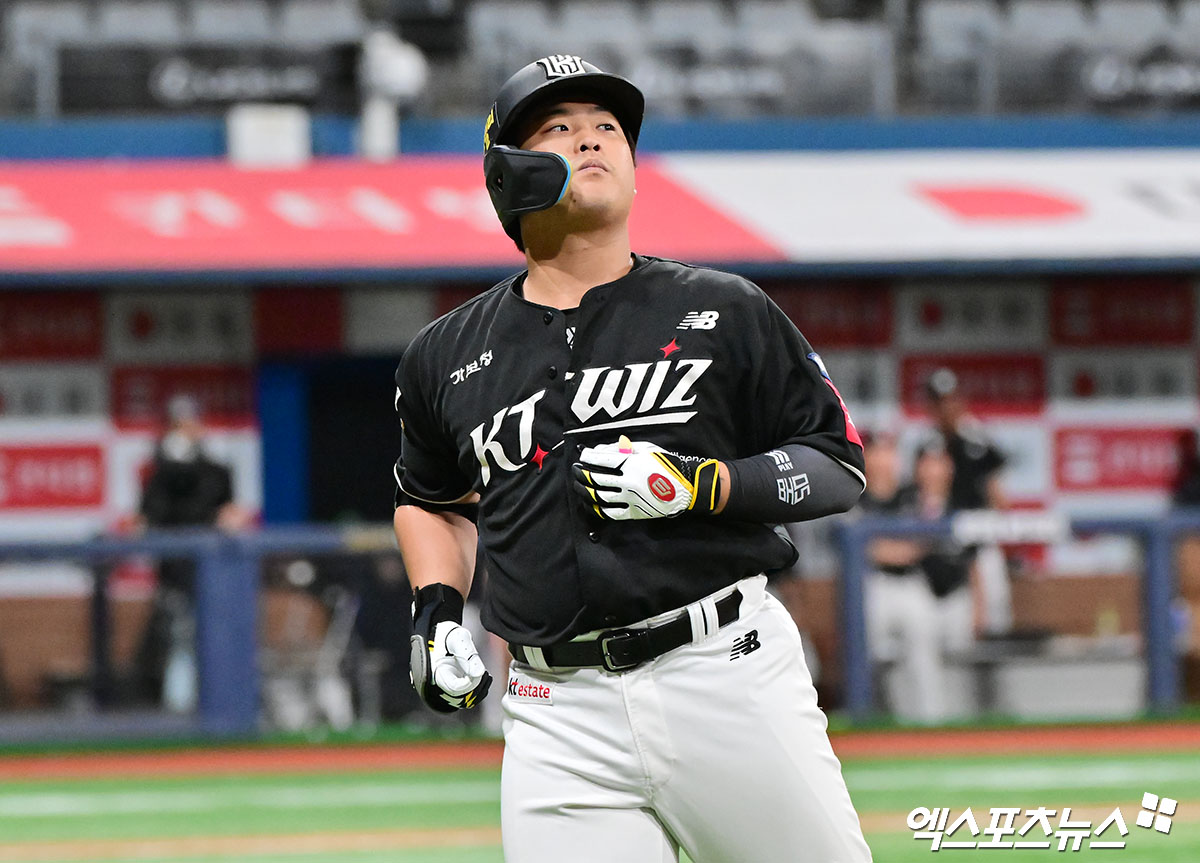 2026 KBO리그 FA 시장 최대어로 꼽히는 KT 위즈 타자 강백호. 사진 엑스포츠뉴스 DB