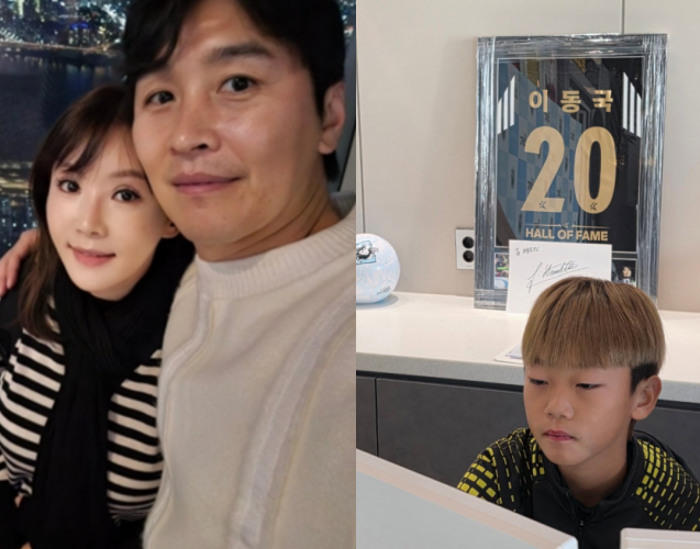 이수진-이동국 부부, 아들 시안.