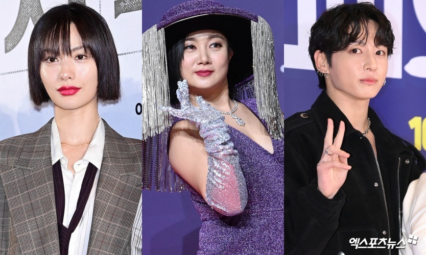 (왼쪽부터) 나나, 박나래, BTS 정국.