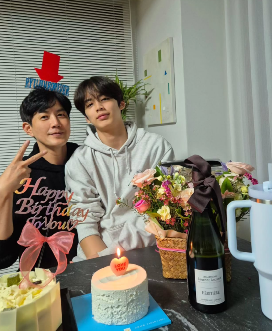 류진, 류진 아들 찬형.