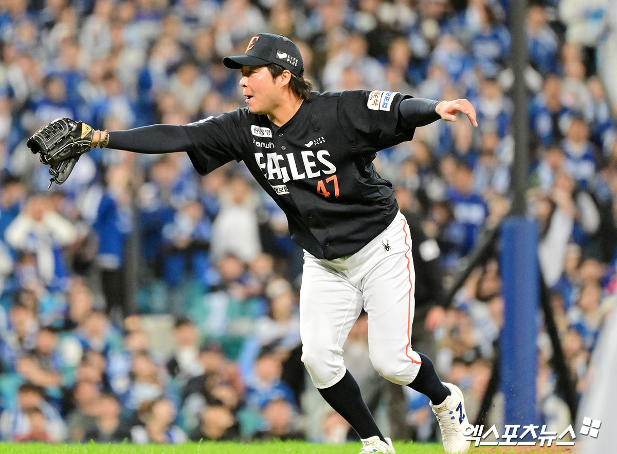 2026 KBO리그 FA 시장에서 생애 처음으로 권리를 행사한 한화 이글스 좌완 김범수. 사진 엑스포츠뉴스 DB
