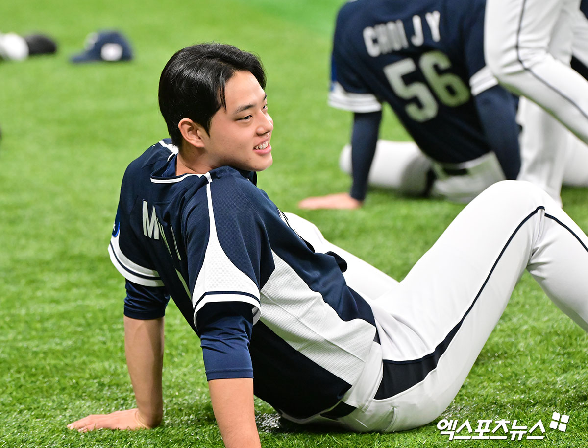 2025 K-Baseball 시리즈에서 실전 등판 없이 휴식을 취했던 한화 이글스 투수 문동주. 사진 엑스포츠뉴스 DB