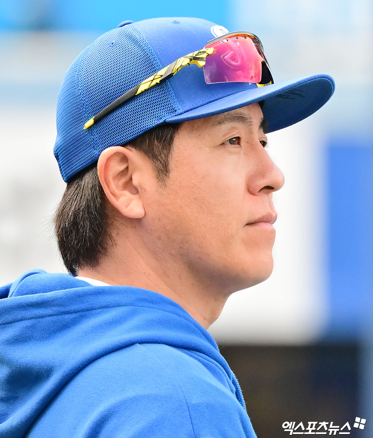 22일 오후 대구삼성라이온즈파크에서 열리는 '2025 신한 SOL Bank KBO 포스트시즌' 한화 이글스와 삼성 라이온즈의 플레이오프 4차전 경기, 삼성 강민호가 생각에 잠겨 있다. 엑스포츠뉴스 DB