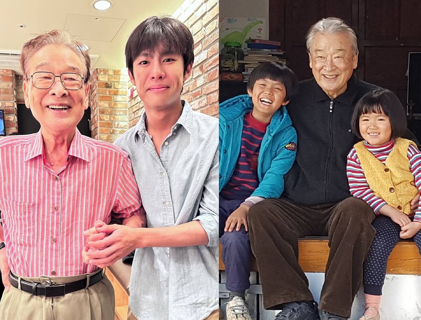 배우 정지훈이 공개한 故 이순재와의 사진.