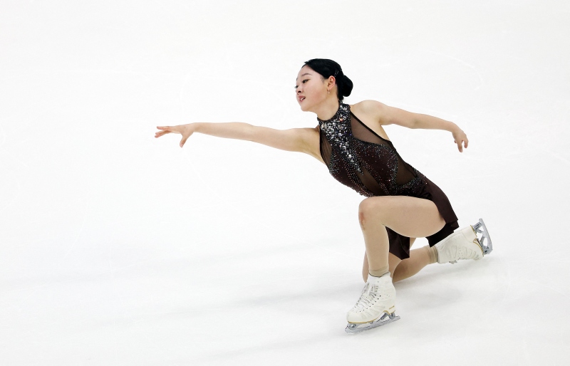 김채연은 29일 서울 양천구 목동실내빙상장에서 열린 2025 KB금융 전국 남녀 피겨스케이팅 회장배 랭킹대회 겸 국가대표 선발전 여자 싱글 쇼트프로그램에서 3위에 올랐다. AFP연합뉴스