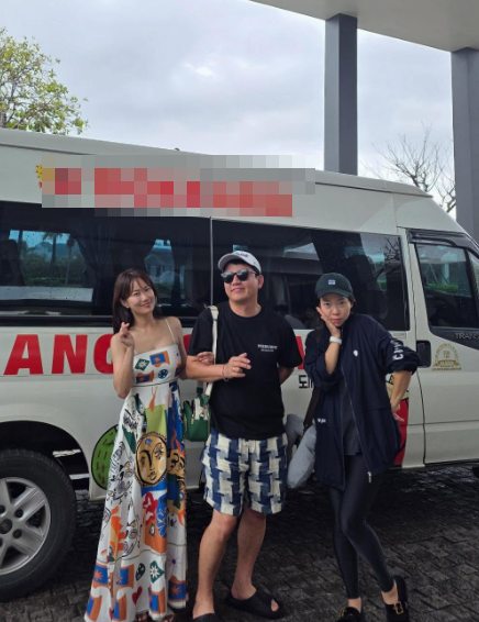 베트남 다낭 여행을 떠난 김지민, 김준호, 정이랑. 사진=김지민 SNS