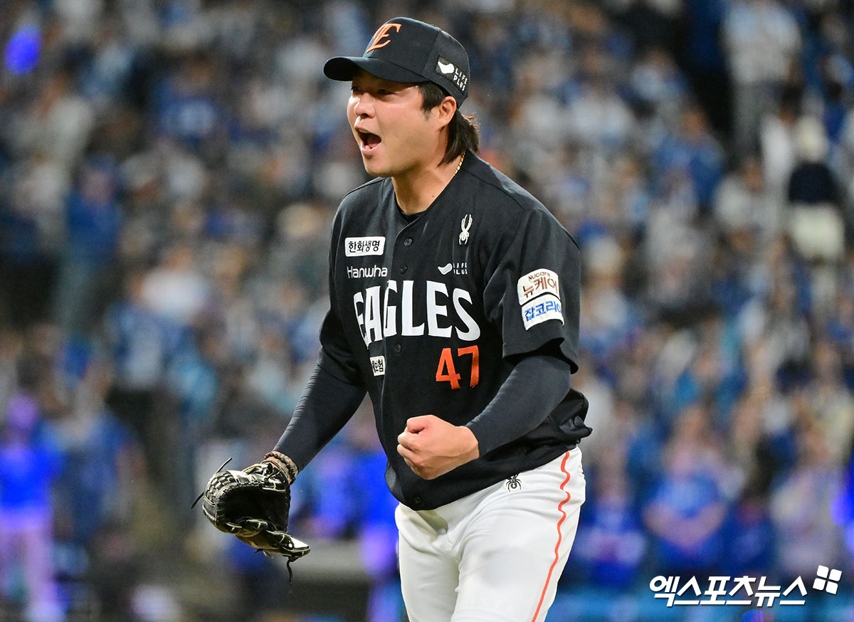 2025시즌 종료 후 프로 데뷔 첫 FA(자유계약) 자격을 취득, 권리를 행사한 한화 이글스 투수 김범수. FA 시장이 열린 뒤 한 달이 지났지만, 아직 계약을 체결하지 못했다. 사진 엑스포츠뉴스 DB