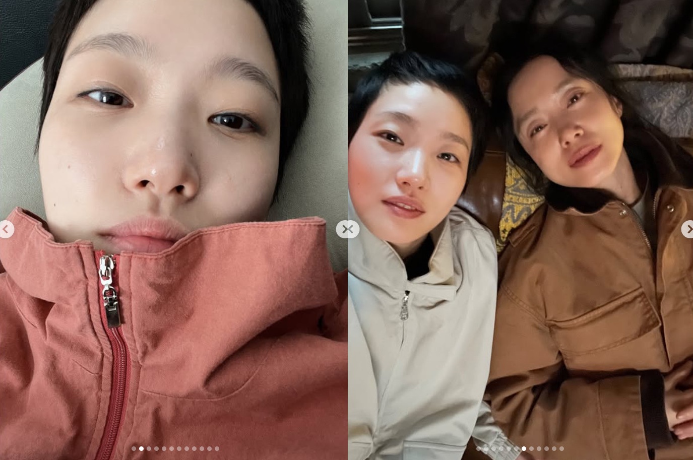 배우 김고은이 공개한 '자백의 대가' 현장.