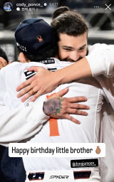 폰세, 아직 한화 못 잊었구나!…"넌 못 생겼어"→'형제 케미' 자랑했던 문동주에게 "생일 축하해 동생" 메시지