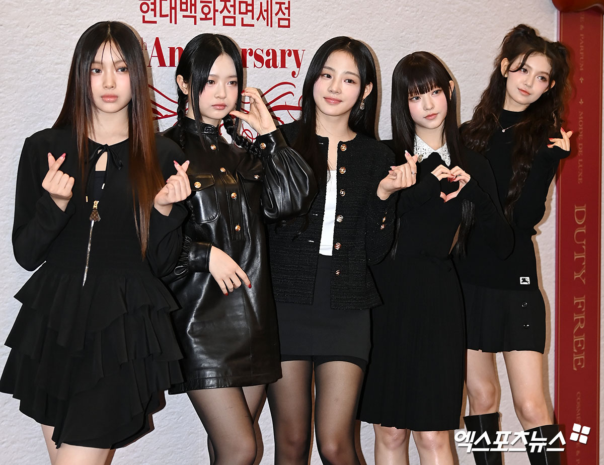 엑스포츠뉴스DB, 뉴진스 (왼쪽부터 혜인, 하니, 민지, 해린, 다니엘)