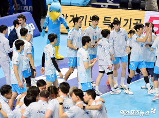 대한항공 ‘다 잡은 경기였는데’[포토]