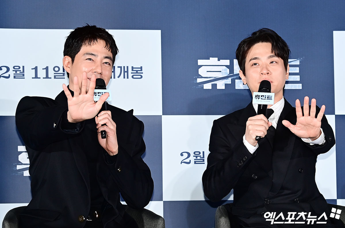 영화 '휴민트' 배우 조인성, 박정민.