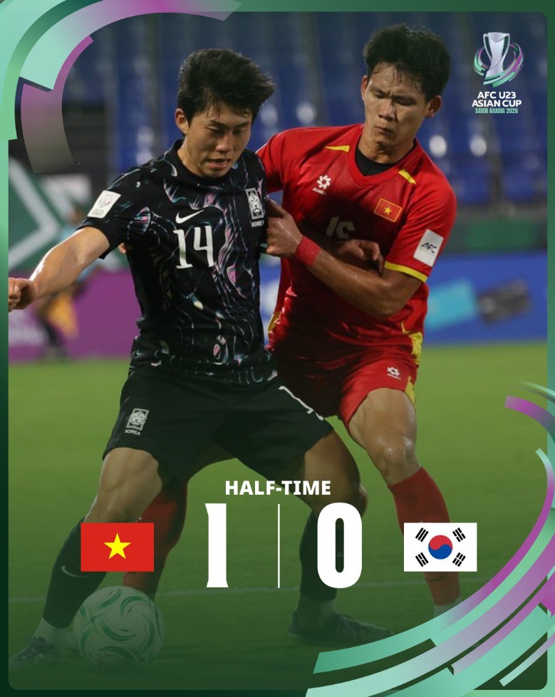 이민성 감독이 이끄는 대한민국 23세 이하(U-23) 축구 국가대표팀은 24일(한국시간) 사우디아라비아 제다의 킹 압둘라 스포츠 시티 홀 스타디움에서 열린 베트남과의 2026 아시아축구연맹(AFC) U-23 아시안컵 3·4위전에서 2-2로 비긴 뒤 승부차기에서 6-7로 패했다. 이날 이민성호는 김상식 감독이 이끄는 베트남에 전반 30분 선제골을 허용해 0-1로 끌려갔다. 이후 후반 24분 김태원의 동점골로 균형을 맞췄지만 후반 26분 프리킥 상황에서 실점해 다시 리드를 내줬다. 후반 종료 직전 극적인 동점골을 넣었으나 연장전에서 점수를 내지 못하면서 승부차기에서 졌다. AFC