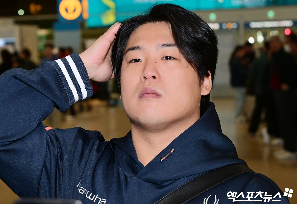 2026시즌부터 한화 이글스 유니폼을 입게 된 강백호가 지난 25일부터 호주 멜버른에서 시작된 새 소속팀 1차 스프링캠프 일정을 소화 중이다. 사진 엑스포츠뉴스 DB