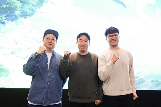 정중재 NHN 사업실장, 김원주 링게임즈 PD, 김태헌 링게임즈 개발사업실장