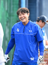 박세혁 '즐거운 훈련'[포토]