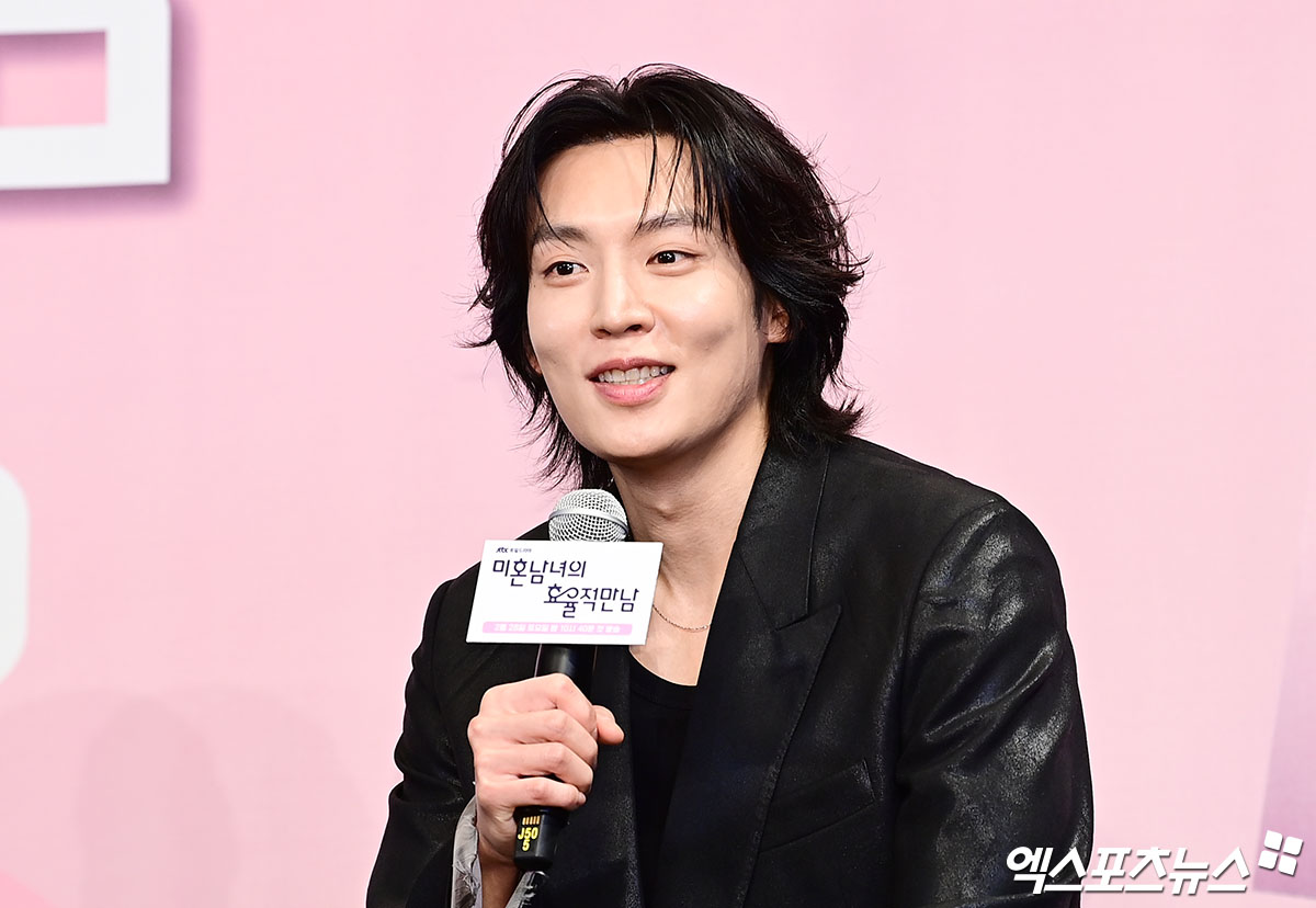 엑스포츠뉴스 박지영 기자, '미혼남녀의 효율적만남' 제작발표회