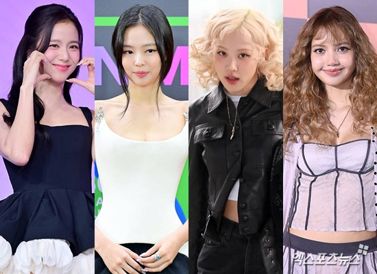 지수, 제니, 로제, 리사(왼쪽부터). DB.