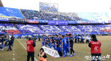 수원 삼성 팬들의 카드섹션 응원[포토]