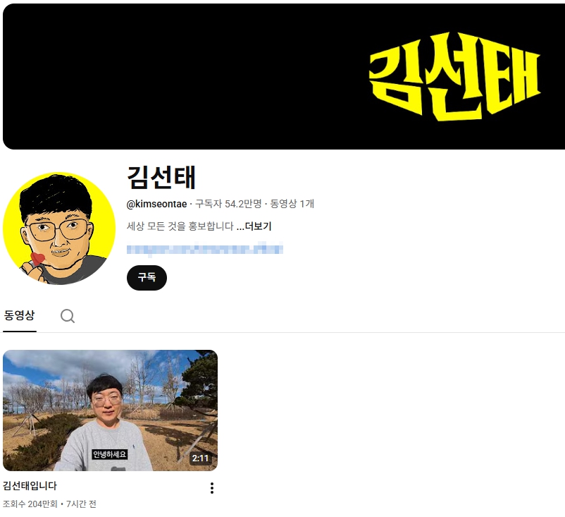 김선태 유튜브