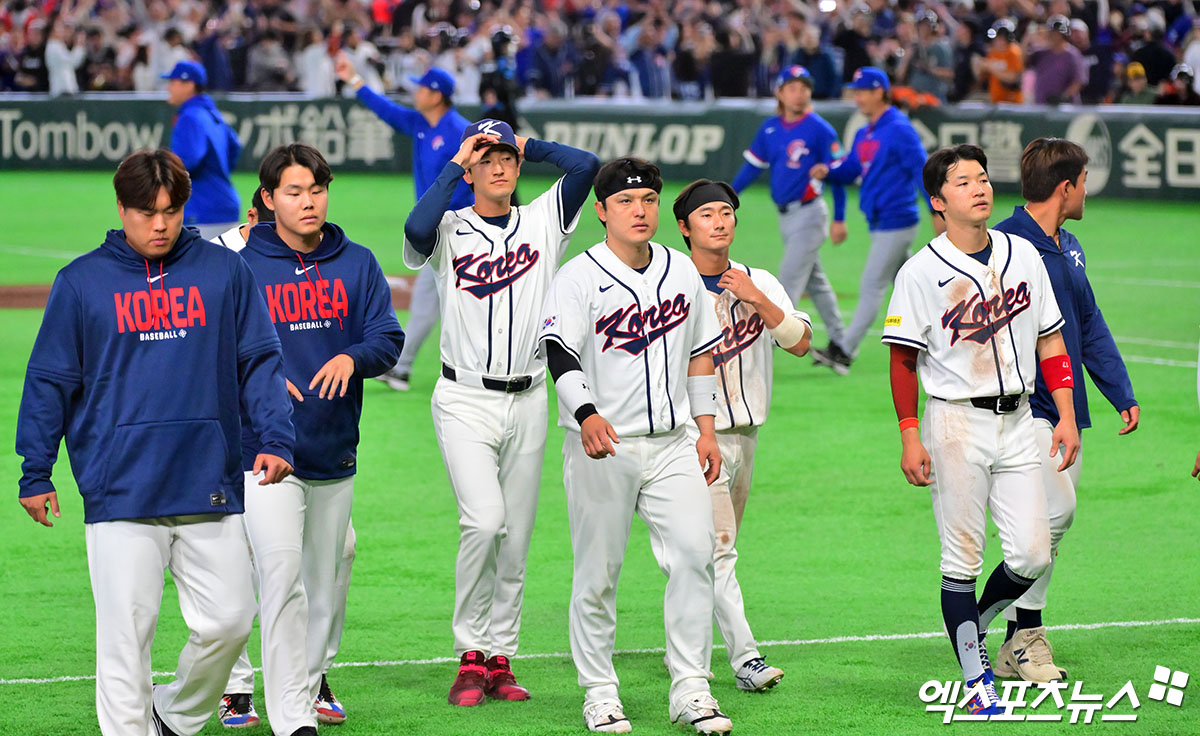 지난 8일 오후 일본 도쿄돔에서 열린 2026 월드베이스볼클래식(WBC) C조 한국과 대만의 경기, 한국이 승부치기까지 가는 끝에 대만에 4:5 역전패를 당했다. 일본 도쿄, 김한준 기자