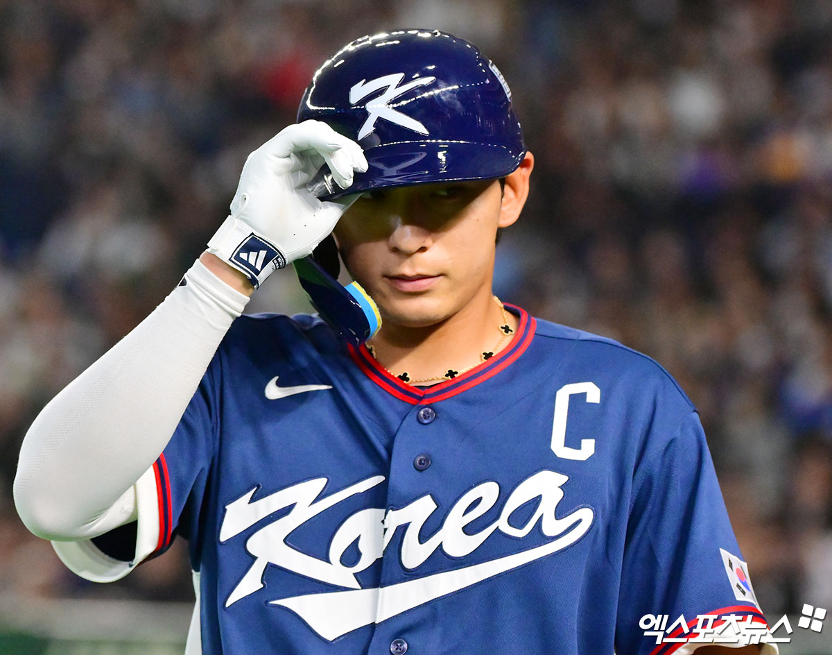 이정후가 9일 일본 도쿄돔에서 열린 2026 WBC 조별리그 C조 4차전 호주와의 경기에서 3회초 1타점 2루타를 기록했다. 사진 김한준 기자