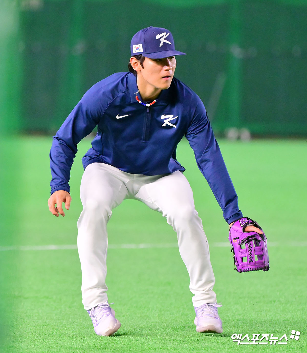 9일 오후 일본 도쿄돔에서 열린 2026 월드베이스볼클래식(WBC) C조 한국과 호주의 경기, 한국 김도영이 훈련에 임하고 있다. 엑스포츠뉴스 DB