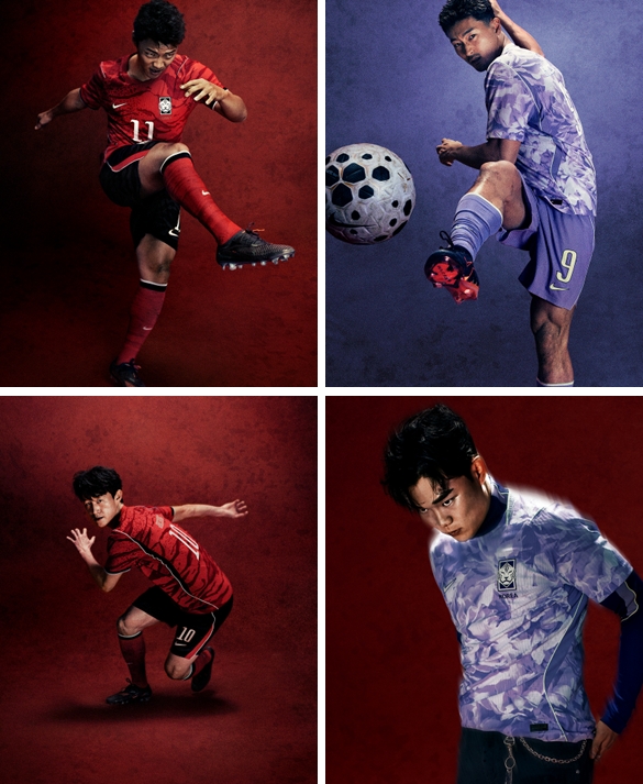 손흥민의 마지막 월드컵이 될 가능성이 큰 2026 국제축구연맹(FIFA) 북중미 월드컵에서 대한민국 축구대표팀이 입게 될 새 유니폼 디자인이 공개됐다. 한국 축구대표팀의 킷 스폰서인 글로벌 스포츠 브랜드 나이키는 19일 2026년 대표팀의 새 유니폼을 발표했다. 손흥민이 월드컵에서 마지막으로 입을 가능성이 큰 이번 유니폼이 한국 축구 사상 최초로 원정 대회 5경기(16강) 출전을 노리는 태극전사들의 질주를 도울 수 있을지 주목된다. 나이키는 지난 2020년 대한축구협회와 2031년까지 12년에 걸쳐 현물 포함 총액 2400억원 규모에 추가 인센티브를 더하는, 역대 최장 기간 최대 규모의 '초대형' 조건 연장 계약을 체결했다. 2022 카타르 월드컵 16강 진출에 이어 또 한 번 '메가 딜' 효과가 이번 유니폼을 통해 2026 월드컵에서 나타날지 궁금하게 됐다. 나이키