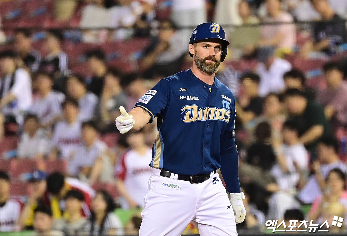 NC 다이노스 외국인 타자 맷 데이비슨이 대전 한화생명 볼파크에서 열린 2026 KBO 시범경기 최종전에서 한화 이글스를 상대로 홈런을 기록했다. 사진 엑스포츠뉴스 DB