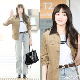 '175㎝' 이성경, 하이웨스트 데님으로 뽐낸 넘사벽 다리 길이