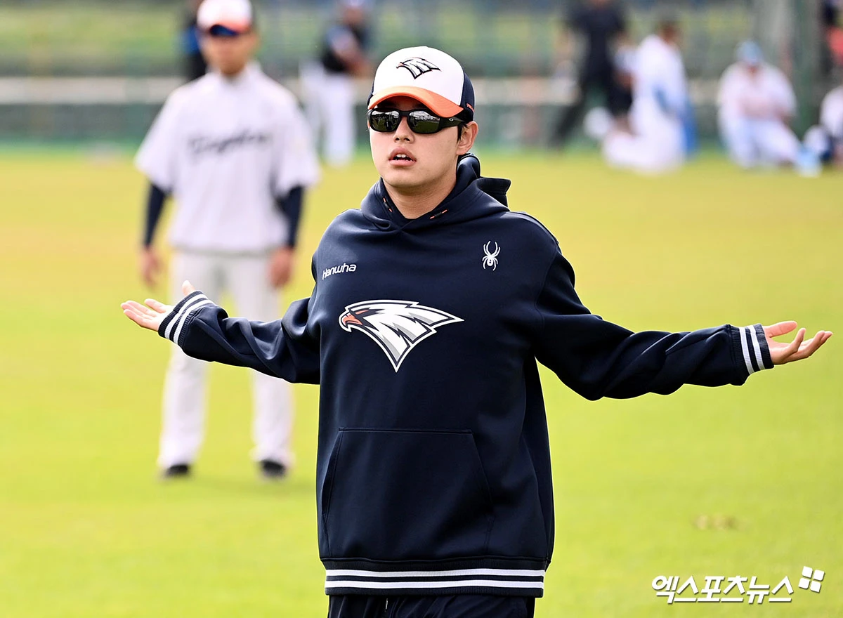 한화 이글스 문동주가 27일 충남 서산야구장에서 열린 2026 메디힐 KBO 퓨처스리그 LG 트윈스와의 홈경기에 선발 등판해 4이닝 4피안타 무사사구 4탈삼진 1실점을 기록했다. 최고구속은 153km/h였다. 엑스포츠뉴스 DB