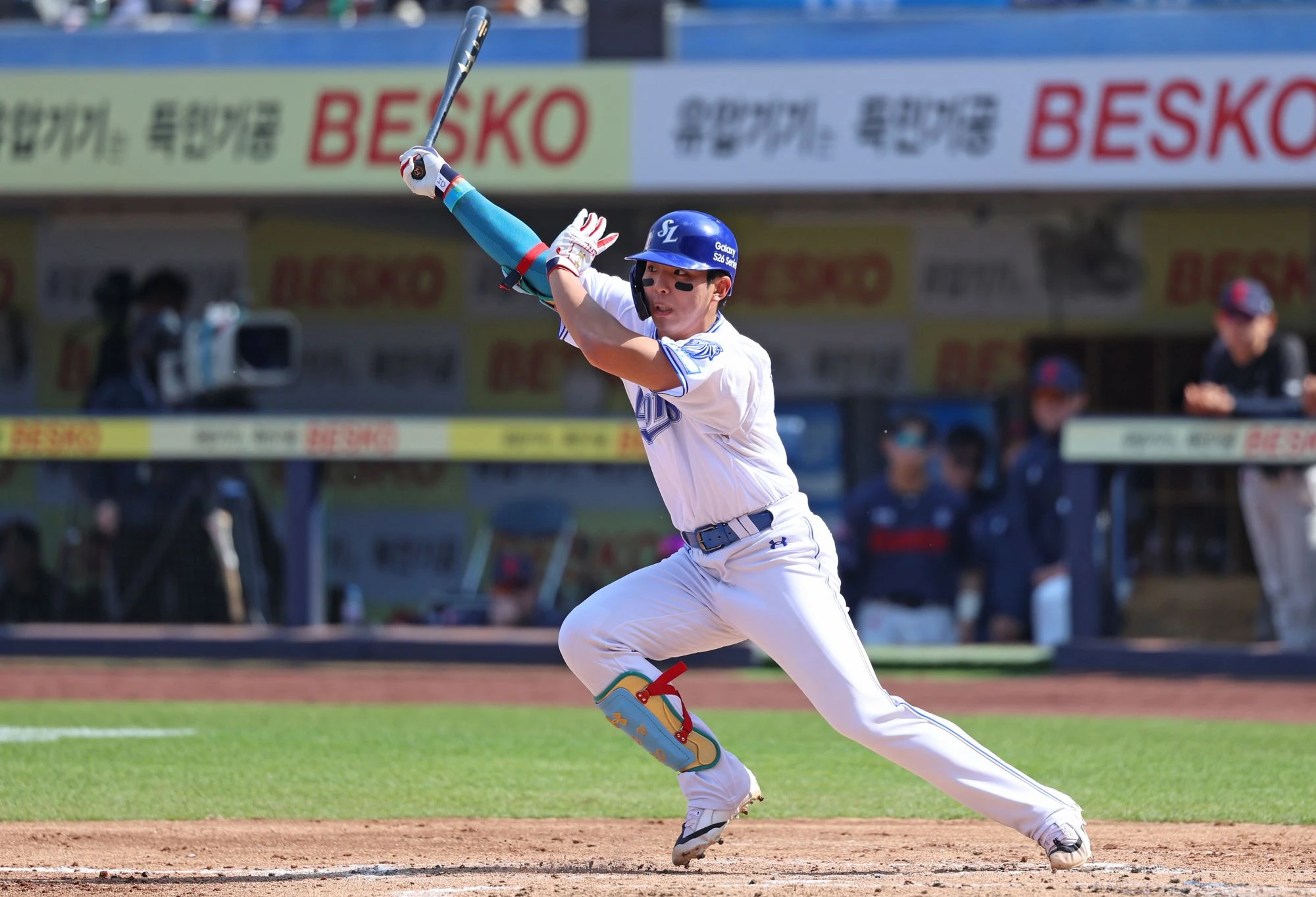 삼성 라이온즈 내야수 김영웅이 29일 대구 삼성 라이온즈파크에서 열린 2026 신한 SOL KBO리그 롯데 자이언츠와의 팀 간 2차전에서 4타수 무안타로 침묵했다. 사진 삼성 라이온즈