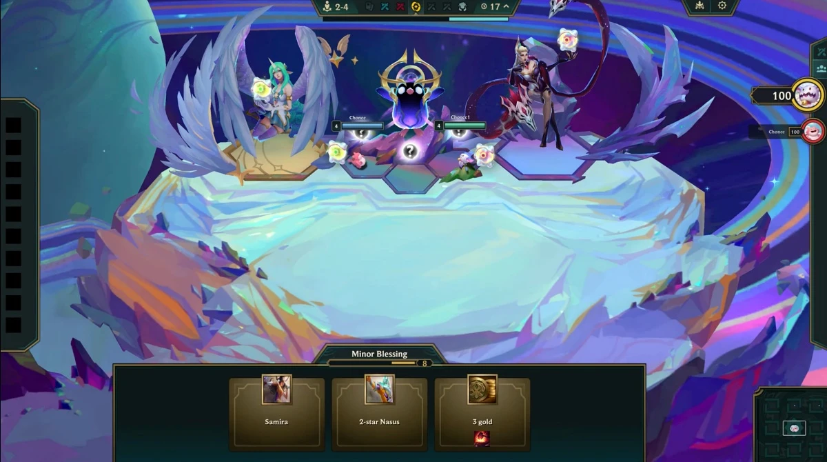 공동 선택 단계가 특정 신에게 충성을 표하고 보상을 선택하는 형태로 바뀌었다.