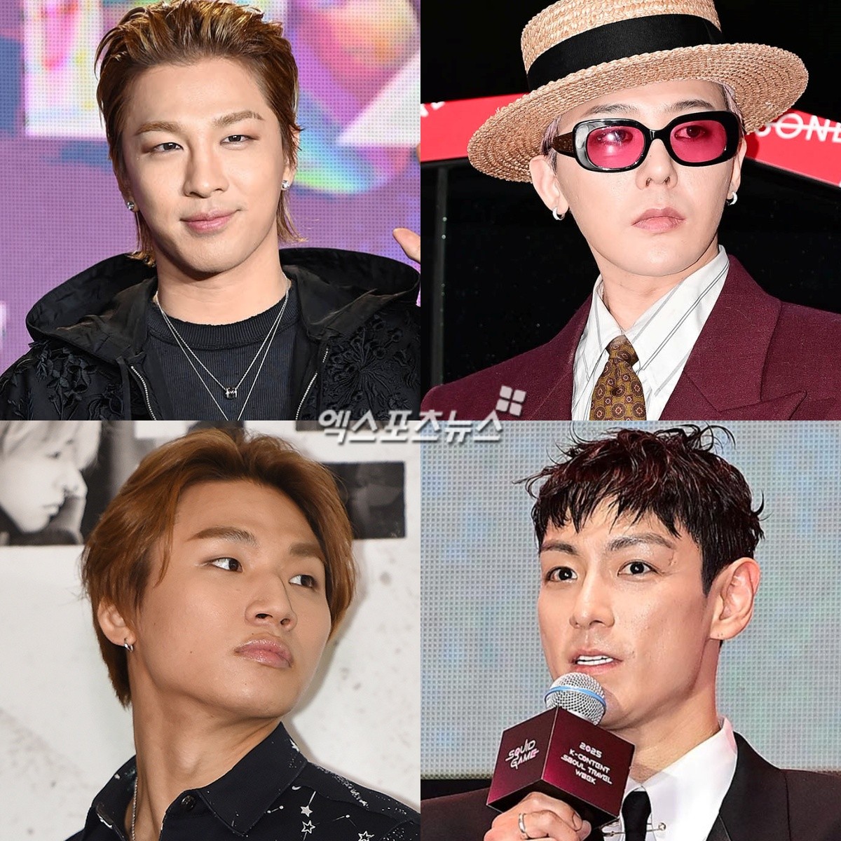 (Clockwise from top left) Taeyang, G-Dragon, T.O.P, Daesung, XportsnewsDB