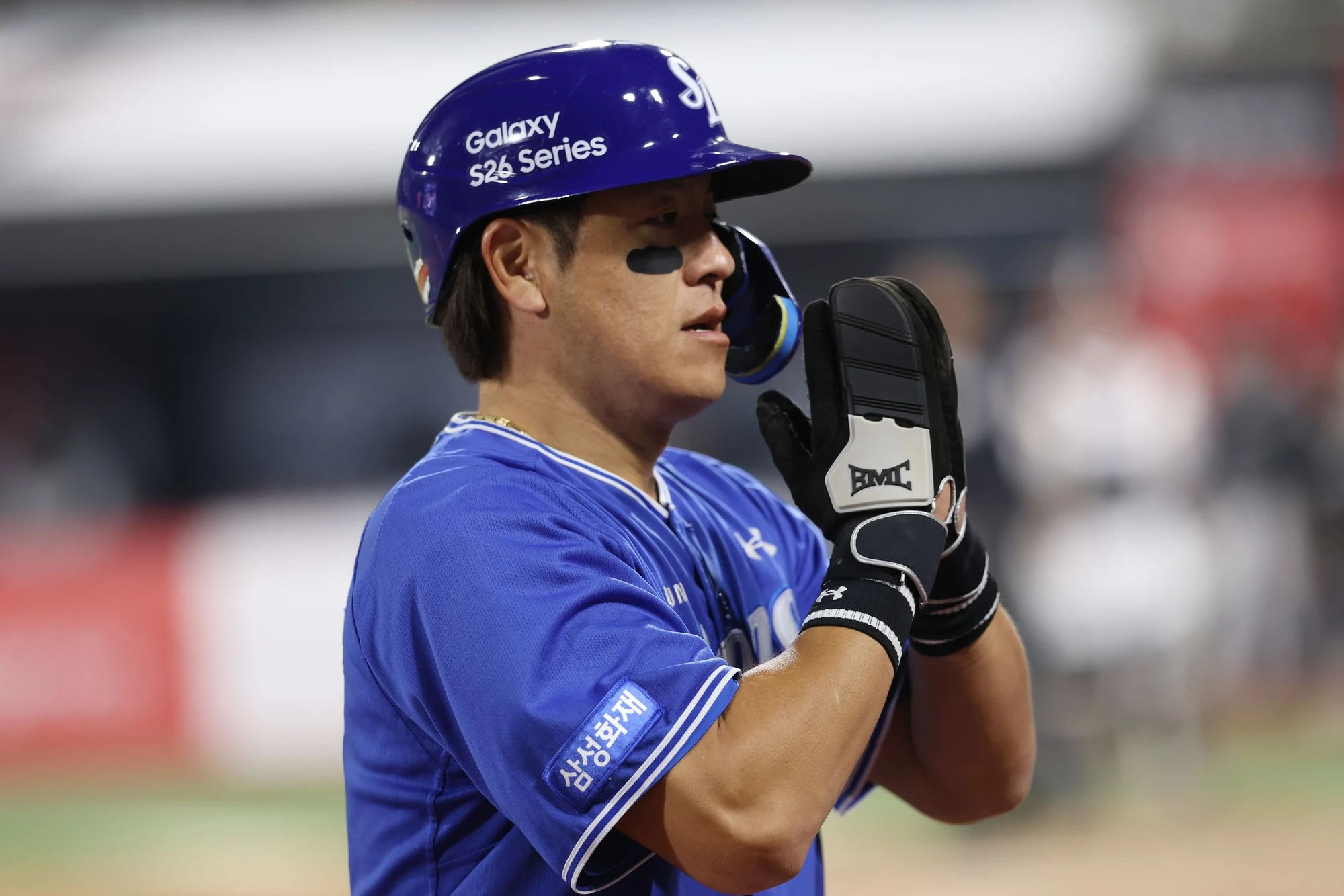 삼성 라이온즈 포수 강민호가 4일 수원 KT위즈파크에서 열린 2026 신한 SOL KBO리그 KT와의 팀 간 2차전에서 4타점을 기록, 팀 4연승을 이끌었다. 사진 삼성 라이온즈